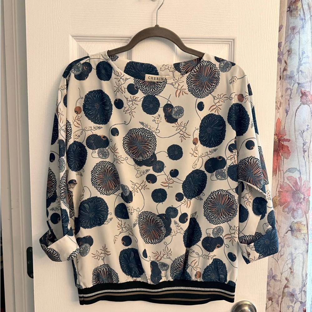 Fall Halloween Pumpkin Patterned Blouse